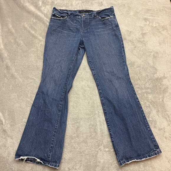 Vintage Calvin Klein Jeans Womens 90’s Y2K Low Rise Flare Embellished Size 14 - Picture 1 of 13